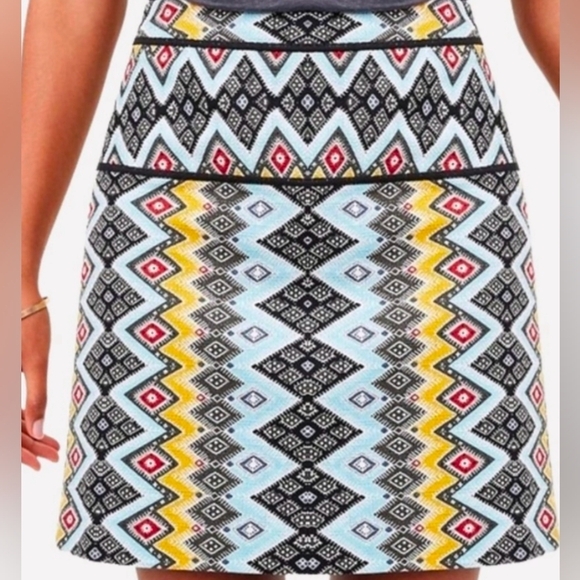 NWT Ann Taylor LOFT Diamond BOHO Bright Multicolor Skirt ✨ 2 /$15 ✨ - Picture 1 of 3